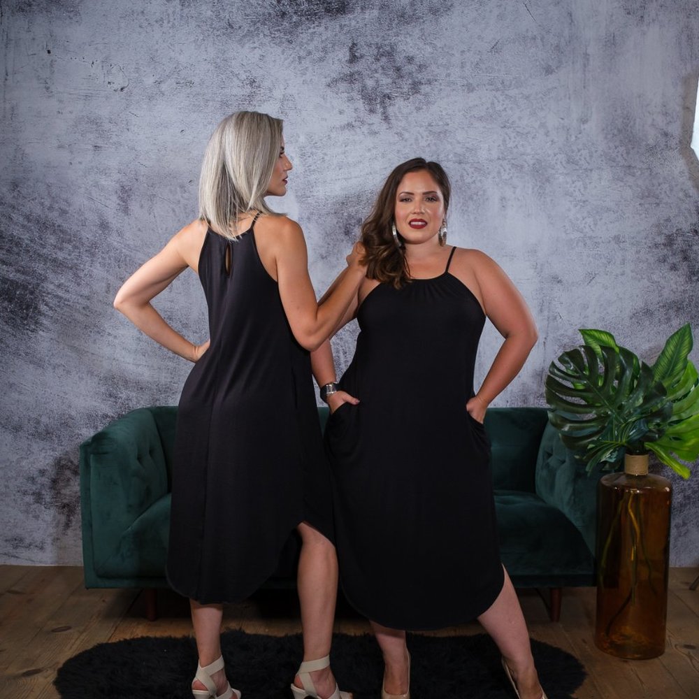 Strappy Round Neck Ruched Dress